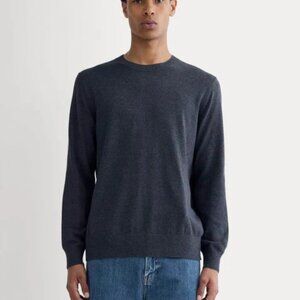 Everlane men's No-Sweat sweater in heathered Ash (dk Gray) size Medium
